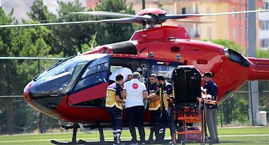 Kalp krizi geçiren hasta hava ambulansıyla Malatya'ya sevk edildi