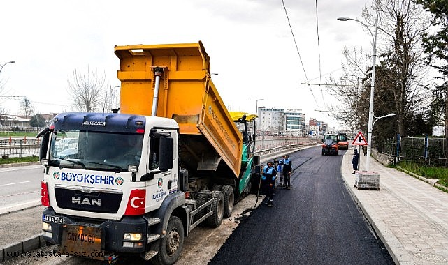 Malatya'da çevre yolu yan yolları yenileniyor