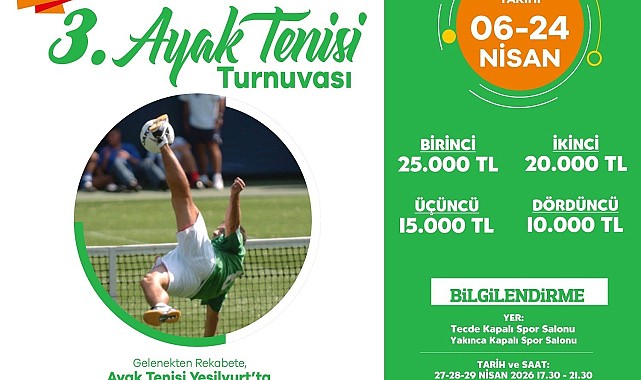 Yeşilyurt Belediyesi, 3. Ayak Tenisi Turnuvası düzenliyor