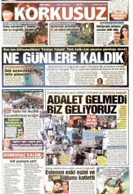 Korkusuz Gazetesi Gazete Manşeti