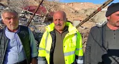 Deprem bölgesi Malatya'da heyelan, bir mezrayı yuttu